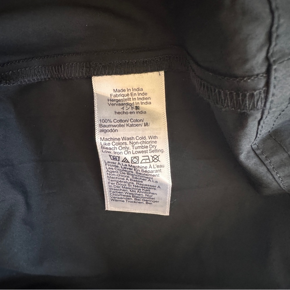 J Crew Elena Cotton Shirt Dress Midi Collared Short Sleeve Womens Size 00P Black - Picture 13 of 13